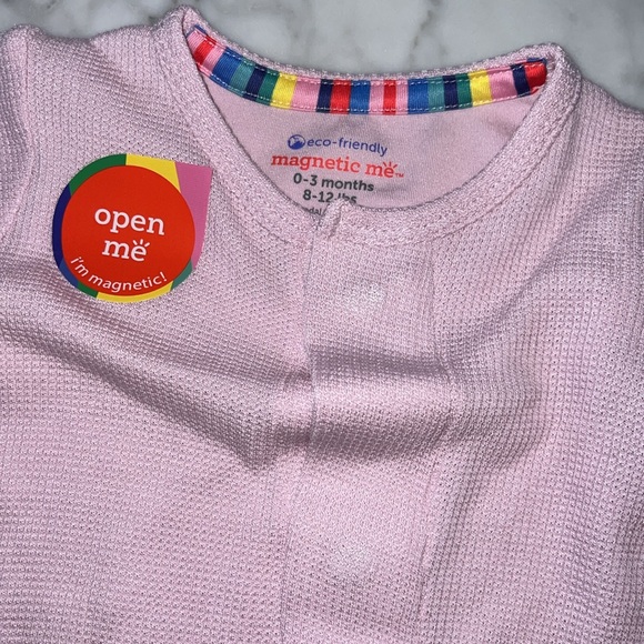 NWT MAGNETIC ME WAFFLE LILAC SNOW FOOTIE 0/3M - Picture 3 of 5